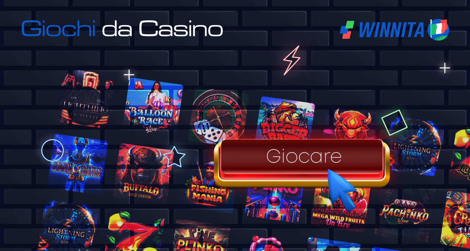 La libreria di giochi del casinò Winnita è varia e vastissima